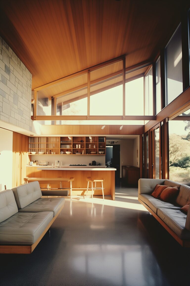Serenity in Modernity_ A Harmonious Beige and Wood Interior